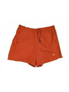 Nike Swim Volley Shorts Orange Drawstring Elastic Waist Boys M 8-10